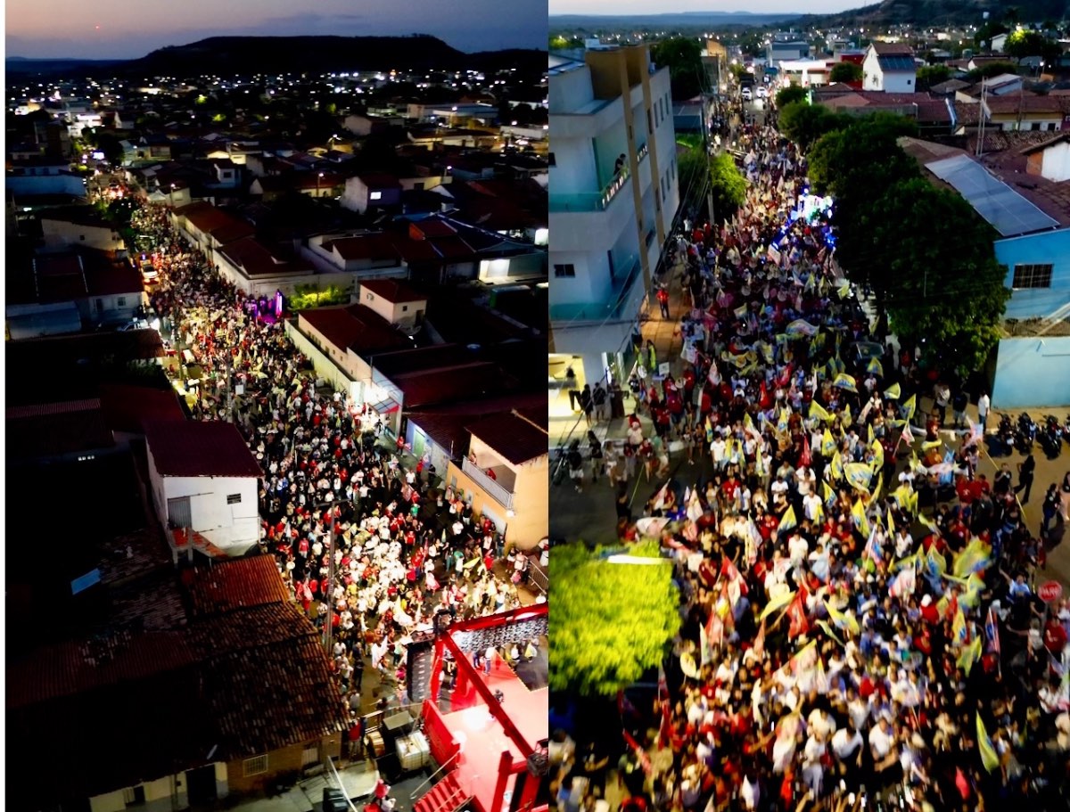 Multidão recebe Rafael Fonteles e preenche a Av Santos Dumont em grande encontro político em Oeiras