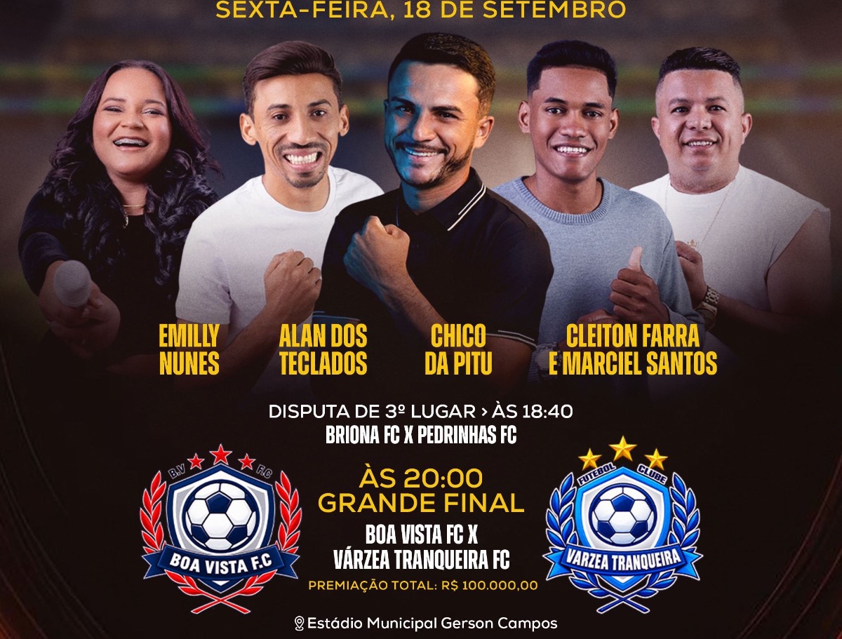 Boa Vista FC e Várzea Tranqueira FC decidirão o título do Copão Rural 2026 nesta sexta-feira em Oeiras