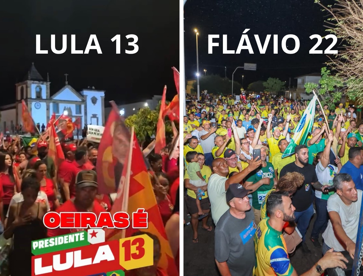 Oeiras vai às ruas por Lula e Flávio Bolsonaro e reafirma vocação para o debate democrático