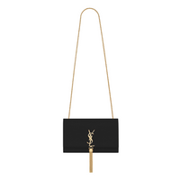 Kate medium bag with tassel in grain de poudre embossed leather