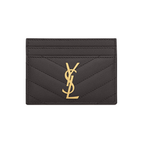 Monogram Card Case in grain de poudre embossed leather