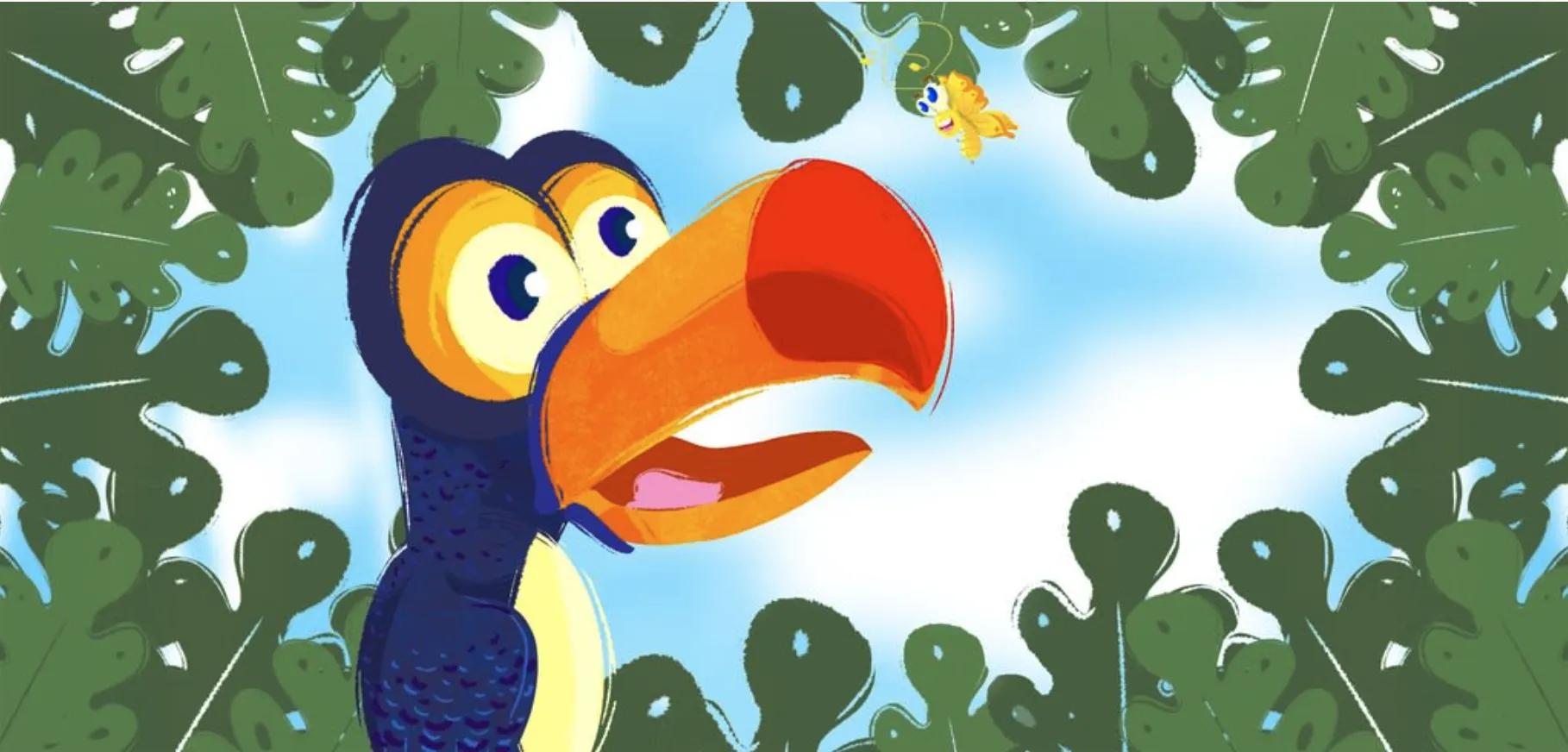 Image illustraton for the book:Butterfly and Hornbill