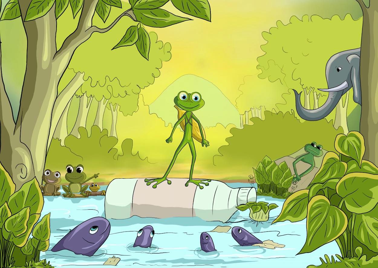 Image illustraton for the book:The Clever Frog