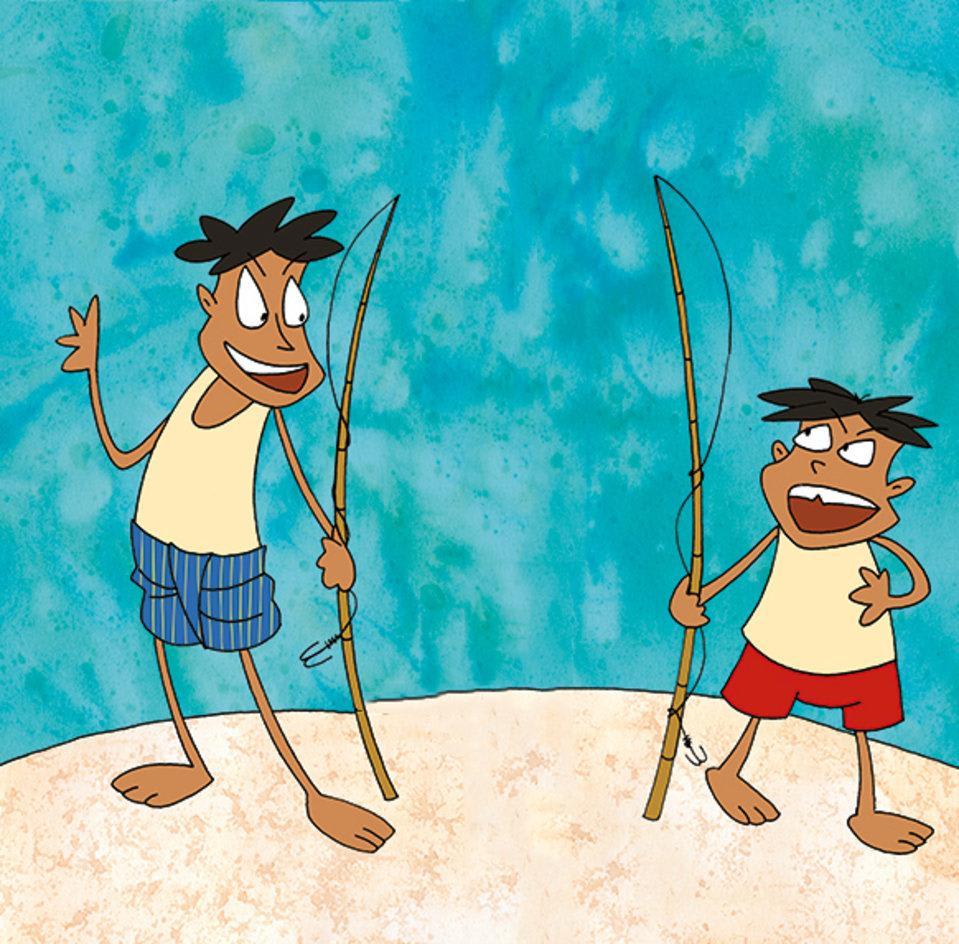Image illustraton for the book:"My fish!" "No, my fish!"
