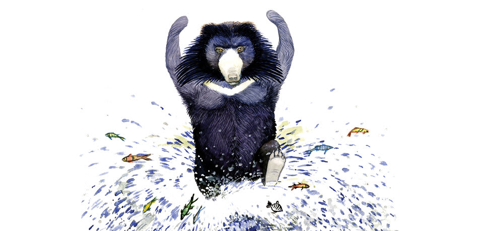 Image illustraton for the book:Bear Goes Fishing!