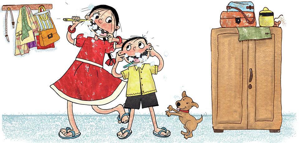 Image illustraton for the book:Brushing is No Fun!