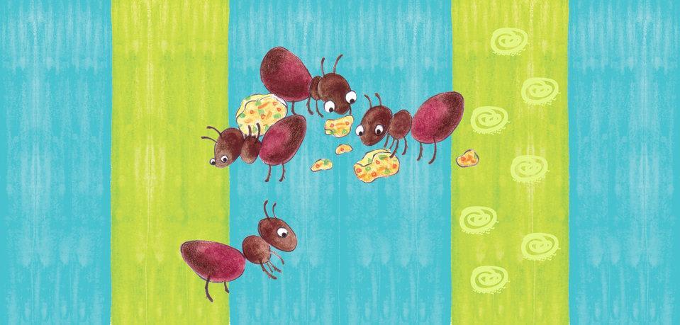 Image illustraton for the book:Busy ants