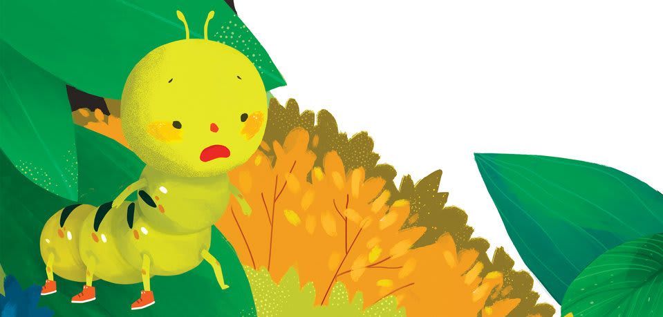 Image illustraton for the book:Caterpillar Looks for a Shoe