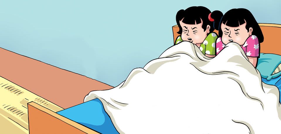 Image illustraton for the book:Chunu &amp; Munu: It's Freezing!