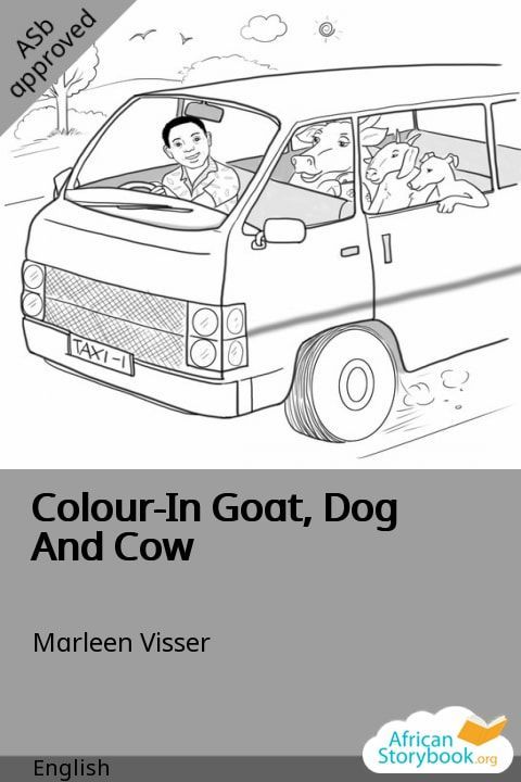 Image illustraton for the book:Colour-In Goat, Dog And Cow
