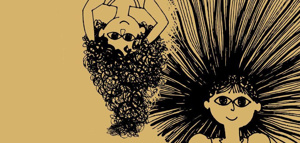 Image illustraton for the book:Curly and Straight