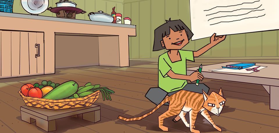 Image illustraton for the book:Drawing My Cat
