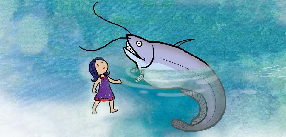 Image illustraton for the book:Khuku and the Catfish
