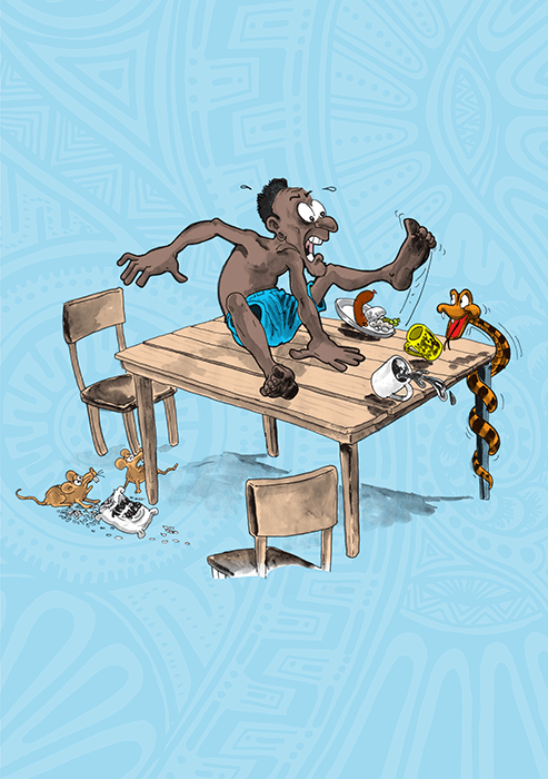 Image illustraton for the book:Papa and the Snake