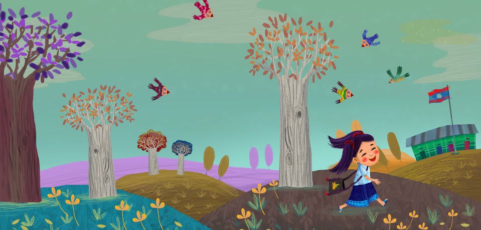 Image illustraton for the book:Thipthida Goes to School