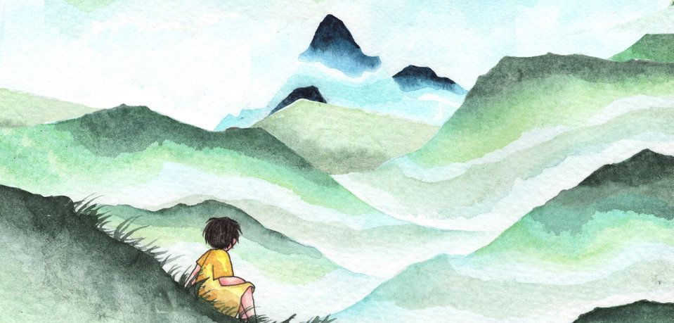 Image illustraton for the book:Tine and the Faraway Mountain