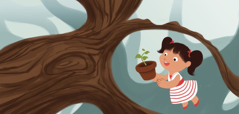 Image illustraton for the book:Tra's Red Bean Plant