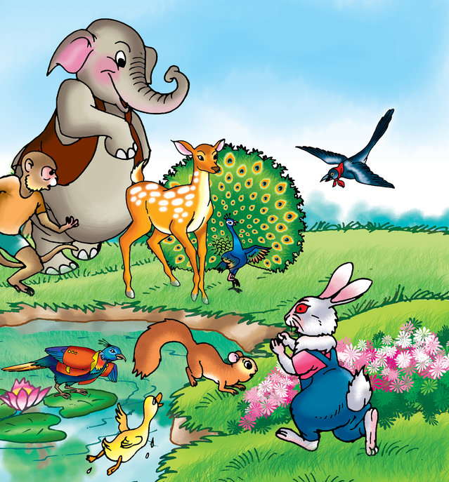Image illustraton for the book:The Animals Meeting