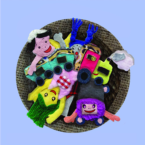Image illustraton for the book:The Crowded Toy Basket