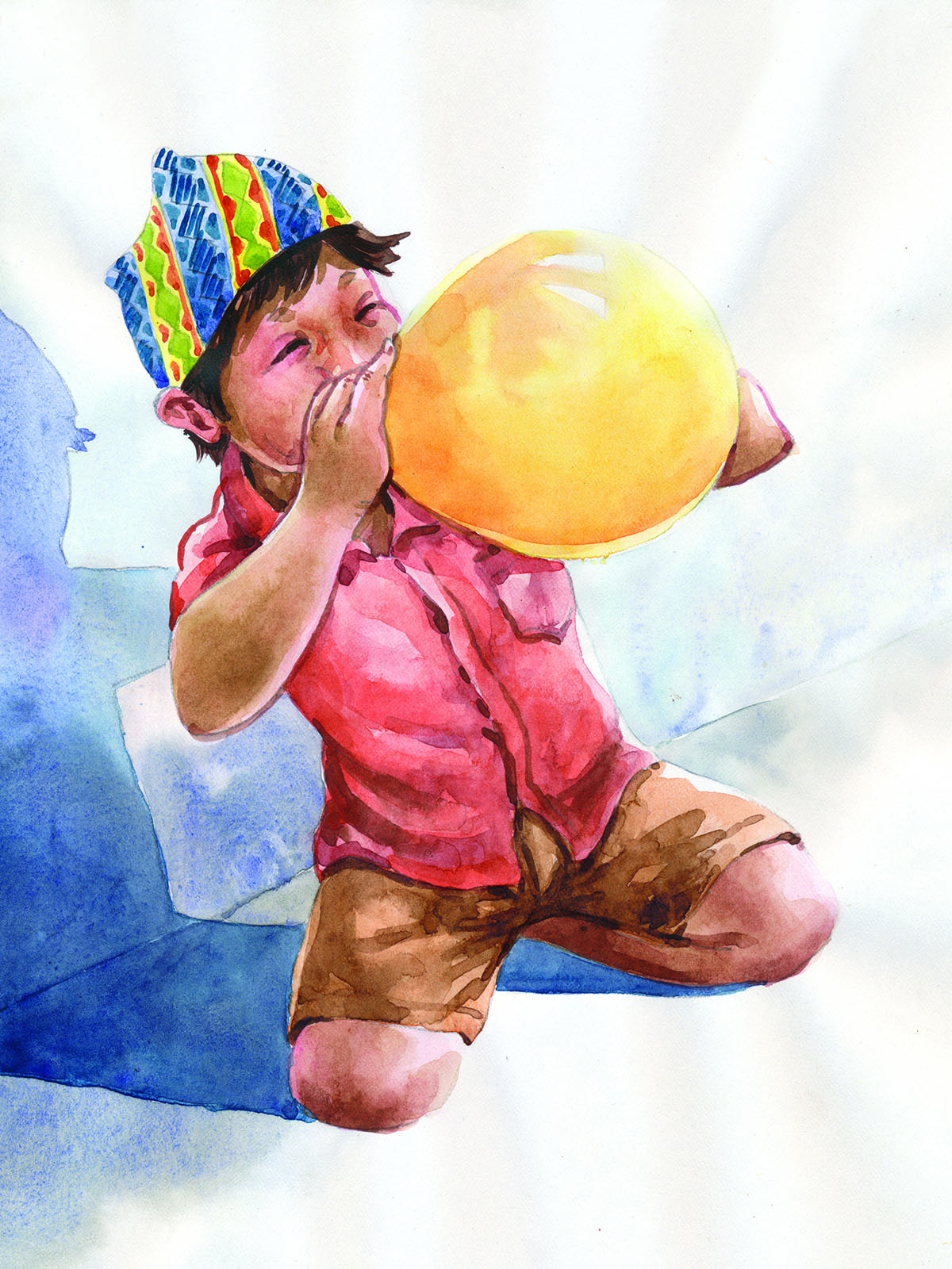 Image illustraton for the book:Blowing Up Balloons