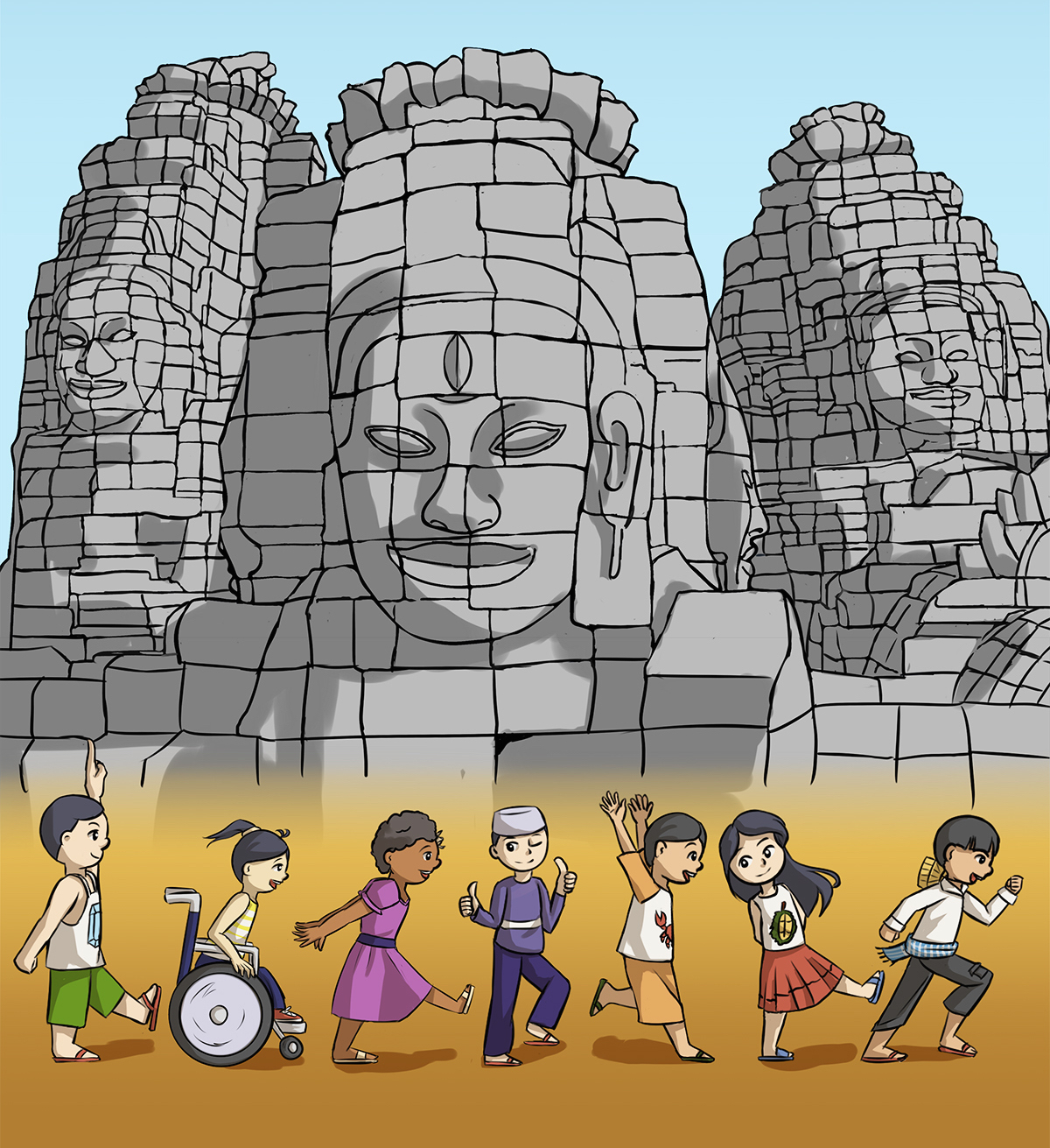 Image illustraton for the book:We Visit Siem Reap