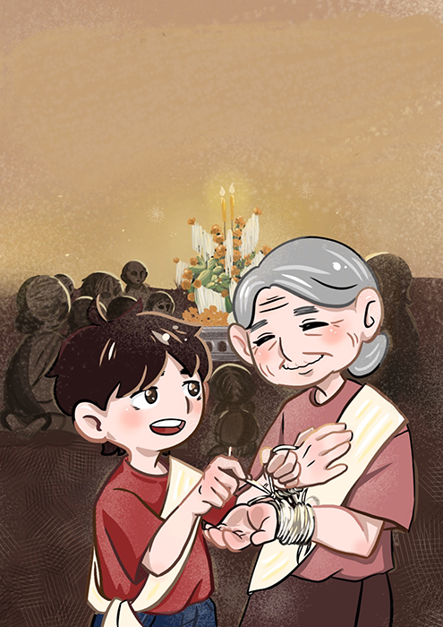 Image illustraton for the book:Baci Ceremony for Grandma