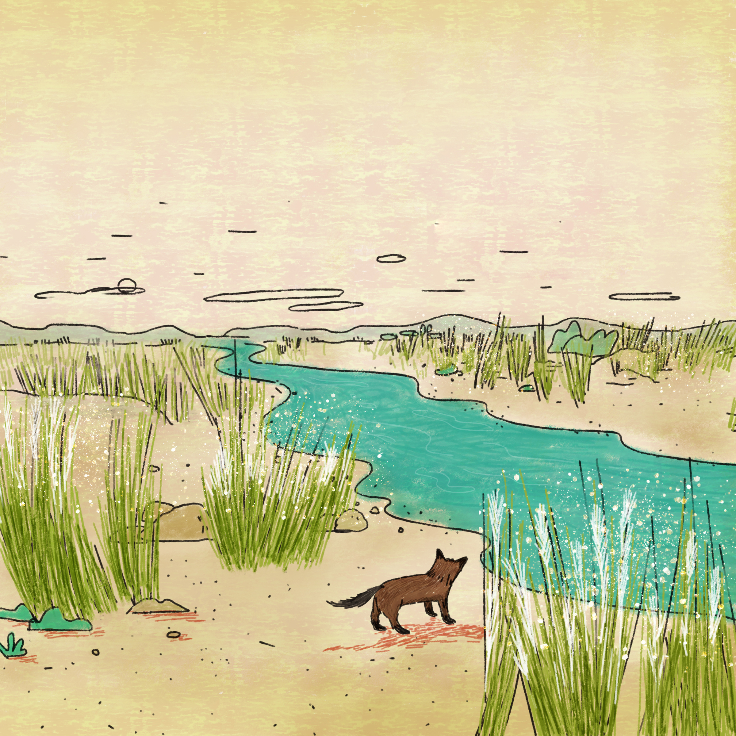 Image illustraton for the book:The Fox and the Calf