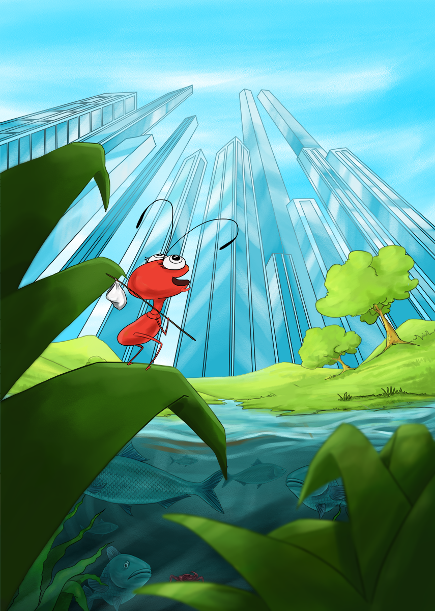 Image illustraton for the book:Toutou Wants to Go to the City