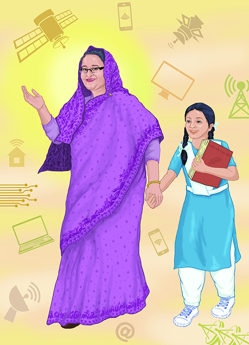 Image illustraton for the book:The Politician: Sheikh Hasina