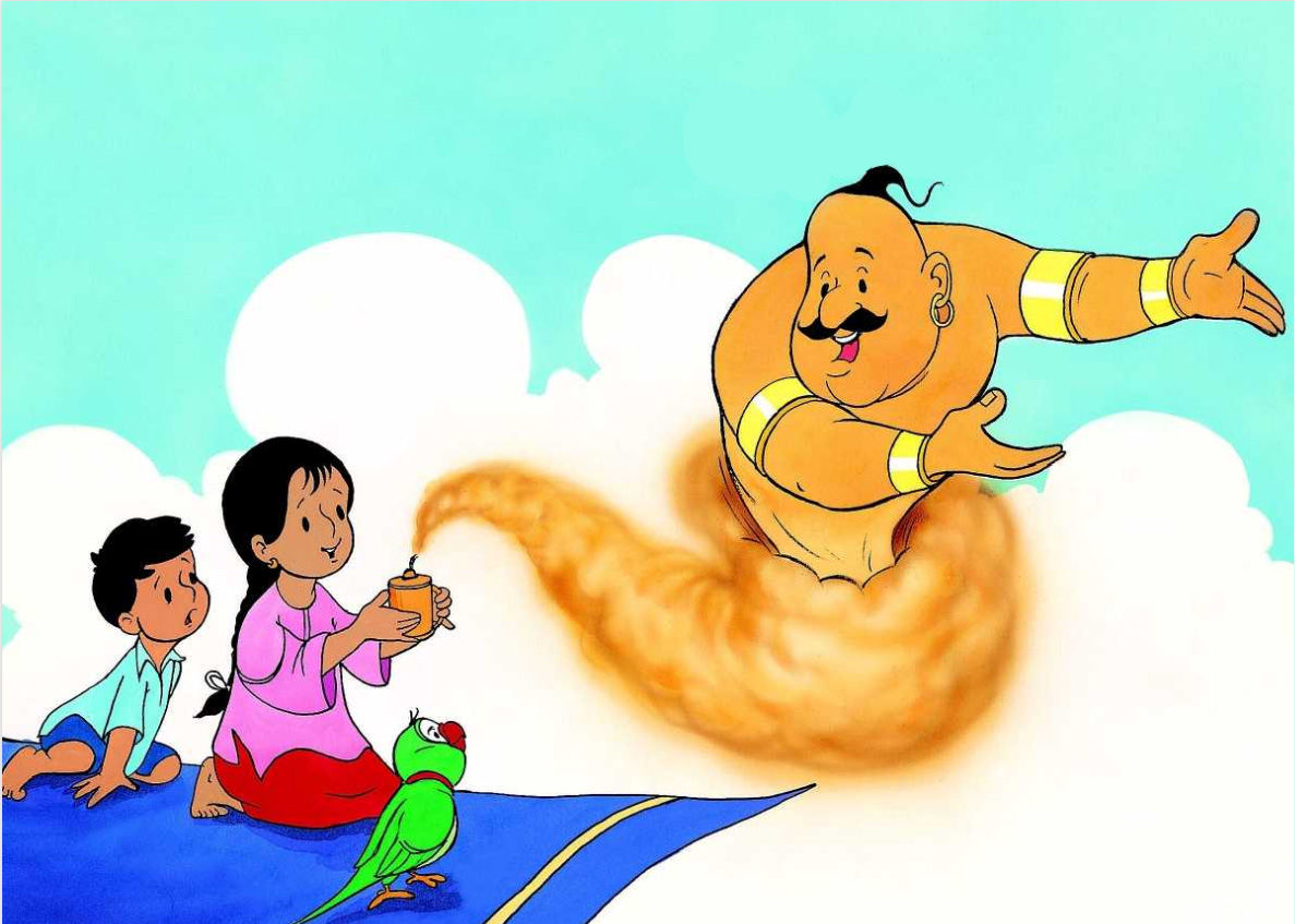 Image illustraton for the book:Meena's Three Wishes