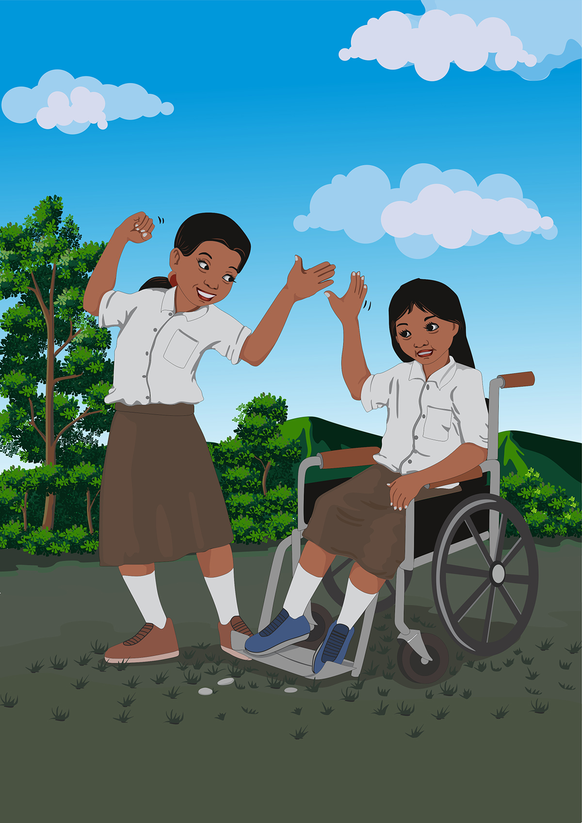 Image illustraton for the book:Elsa Scores a Goal