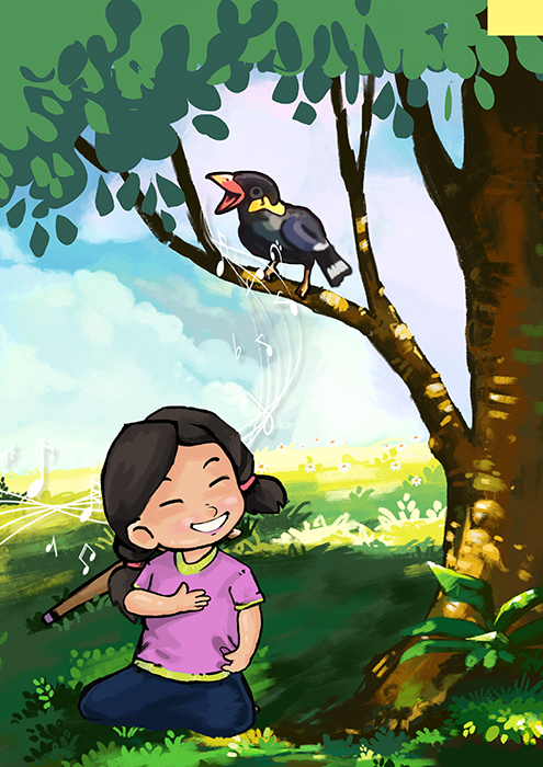 Image illustraton for the book:Helping Bird