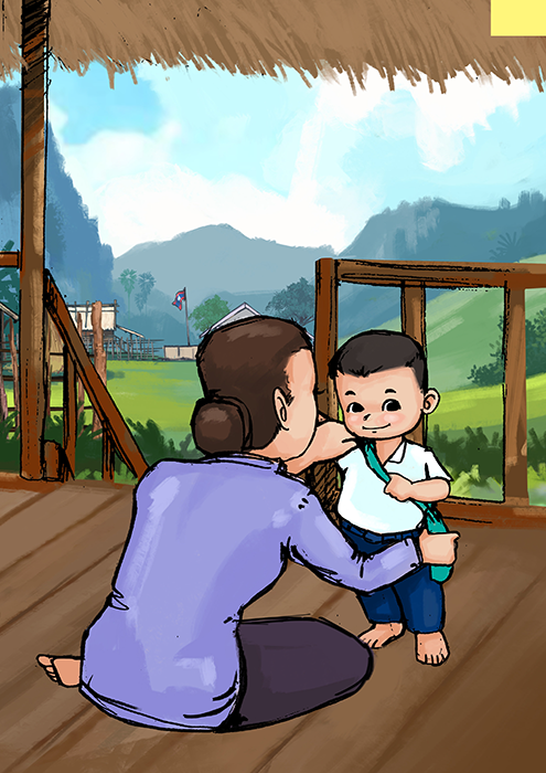 Image illustraton for the book:Going to School