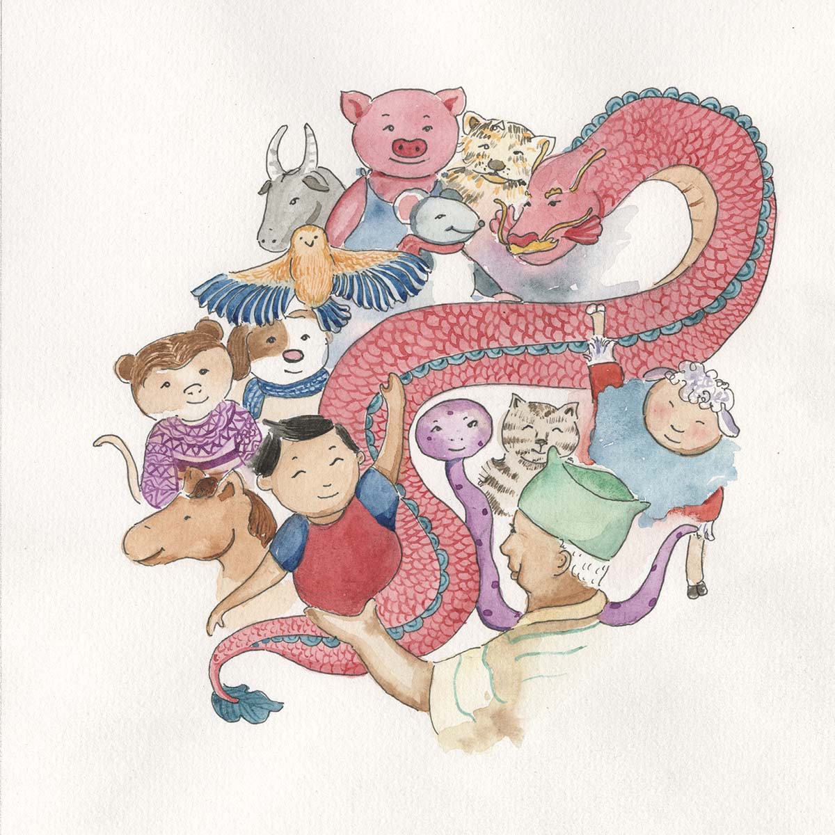 Image illustraton for the book:The Twelve Animals
