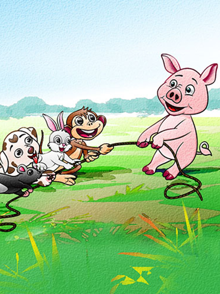 Image illustraton for the book:Little Pig Shows Off