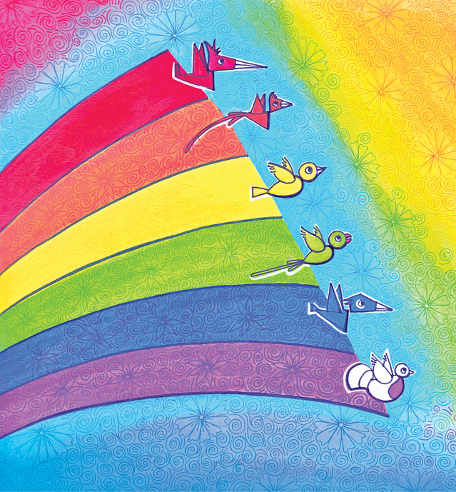 Image illustraton for the book:Colorful Birds