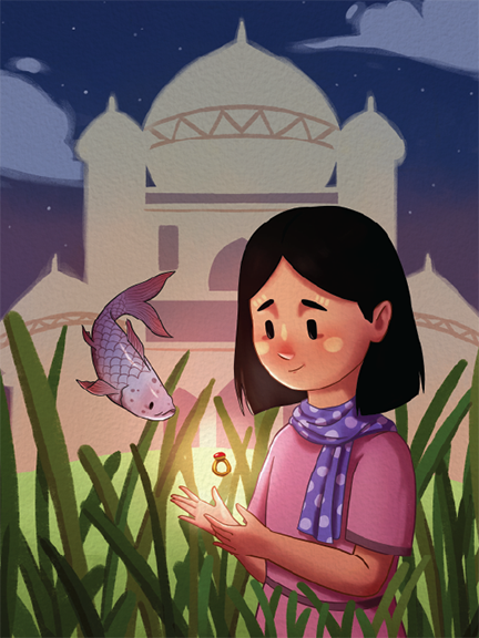 Image illustraton for the book:Hafsa and the Magical Ring