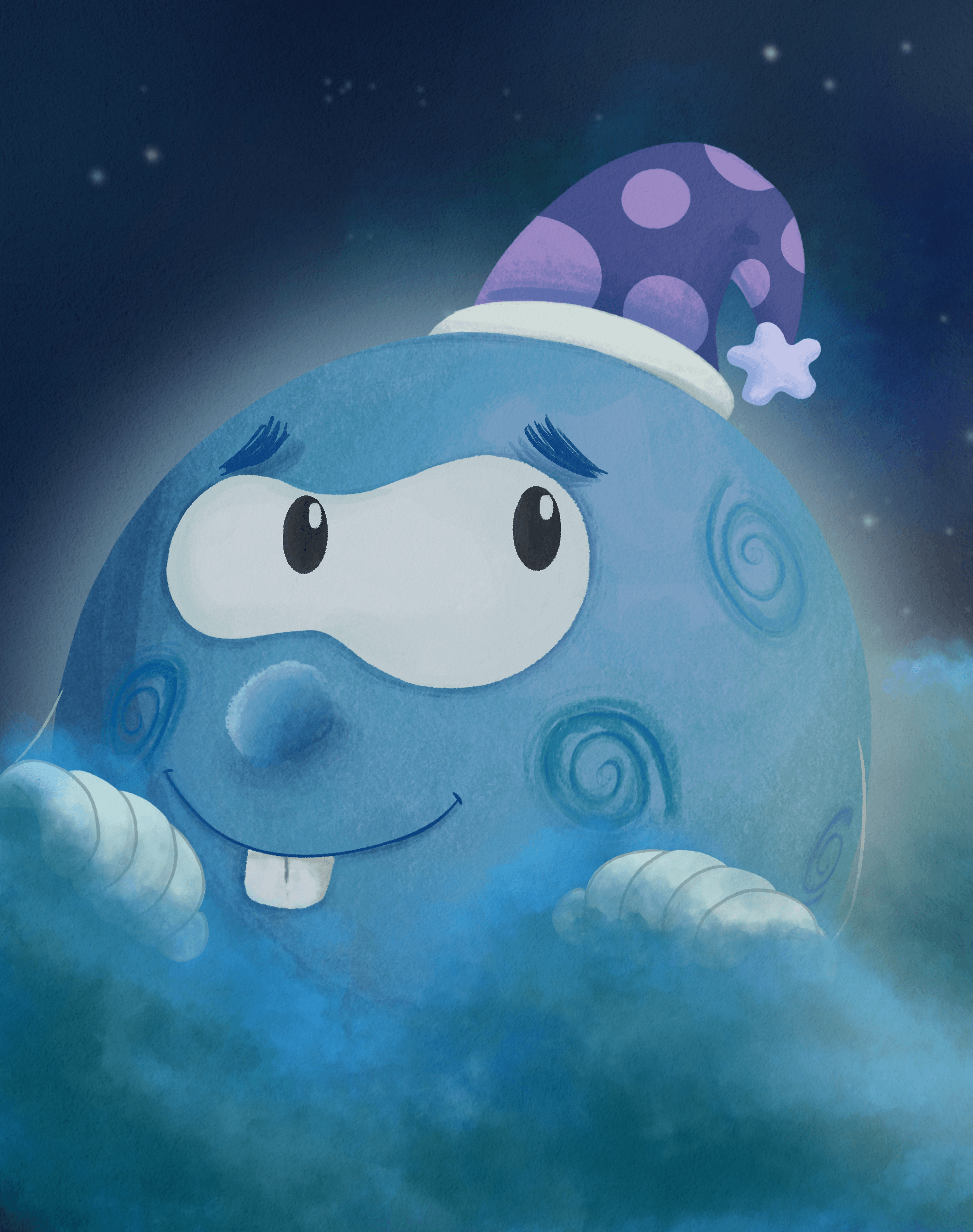 Image illustraton for the book:The Shy Moon