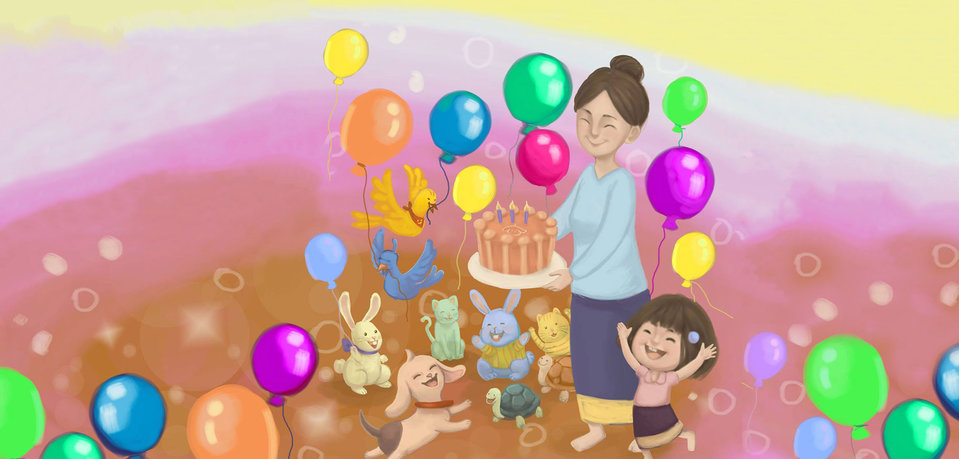 Image illustraton for the book:Puppy's Birthday Party