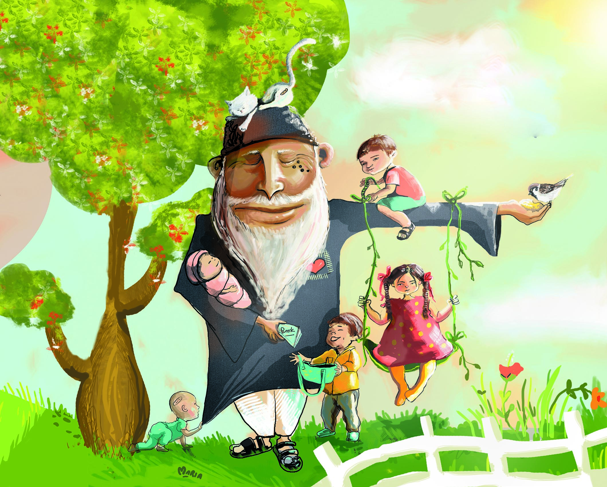 Image illustraton for the book:Our Superhero Edhi Baba