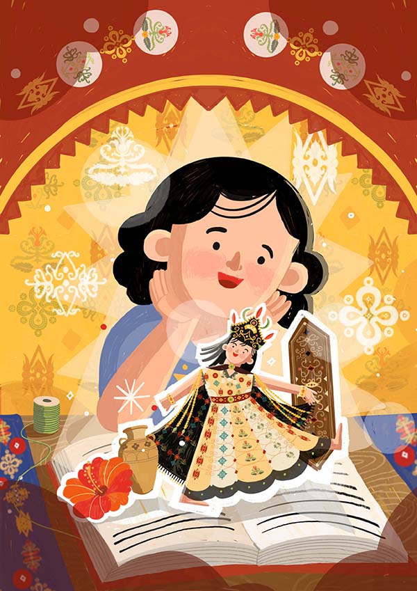 Image illustraton for the book:The Princess’ Batik