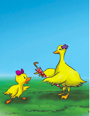 Image illustraton for the book:Dolly and Her Little Red Umbrella
