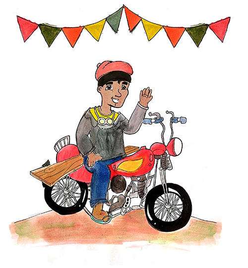 Image illustraton for the book:Riding the Habal-Habal Motorcycle
