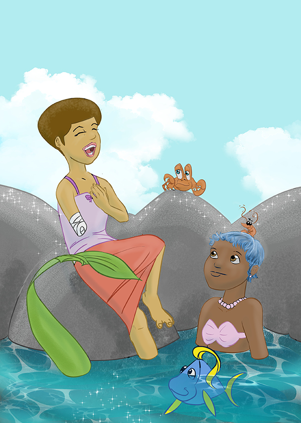 Image illustraton for the book:Meeting Sasha the Mermaid