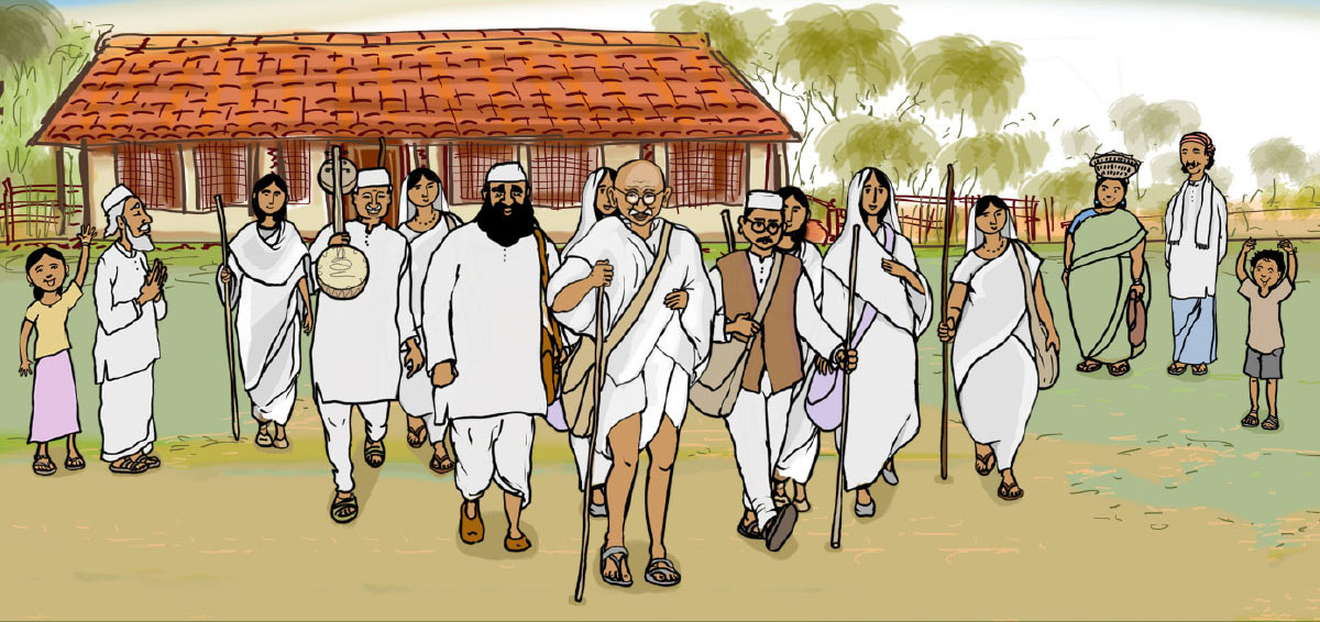 Image illustraton for the book:Mahatma Gandhi: The Salt March