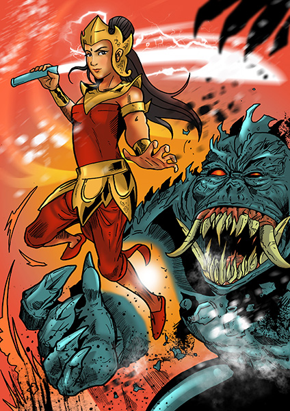 Image illustraton for the book:Luh Ayu Manik Mas: Defender of the Environment