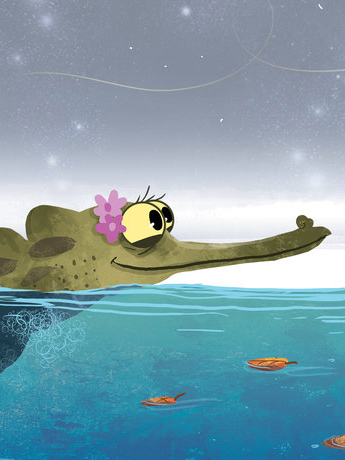 Image illustraton for the book:Ghum-Ghum Gharial’s Glorious Adventure
