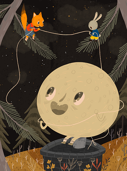 Image illustraton for the book:Saving the Moon