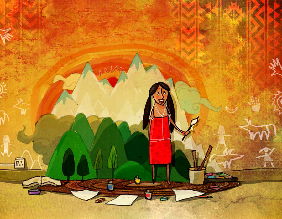 Image illustraton for the book:Subu and the Mountain