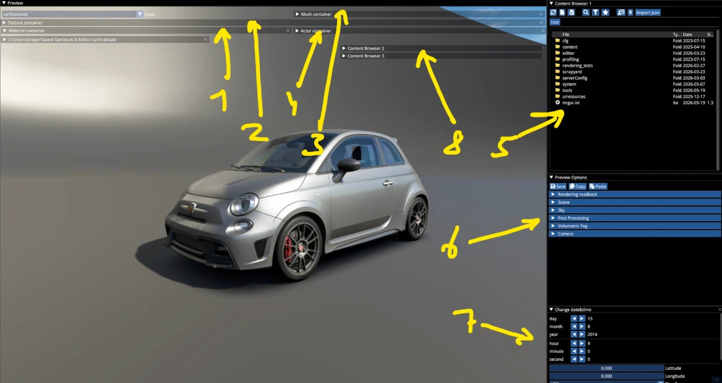 L'éditeur SDK d'Assetto Corsa EVO